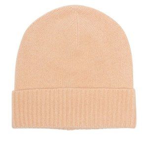 NWT Vince Camuto 100% Cashmere Knit Camel Beanie Hat Size- S